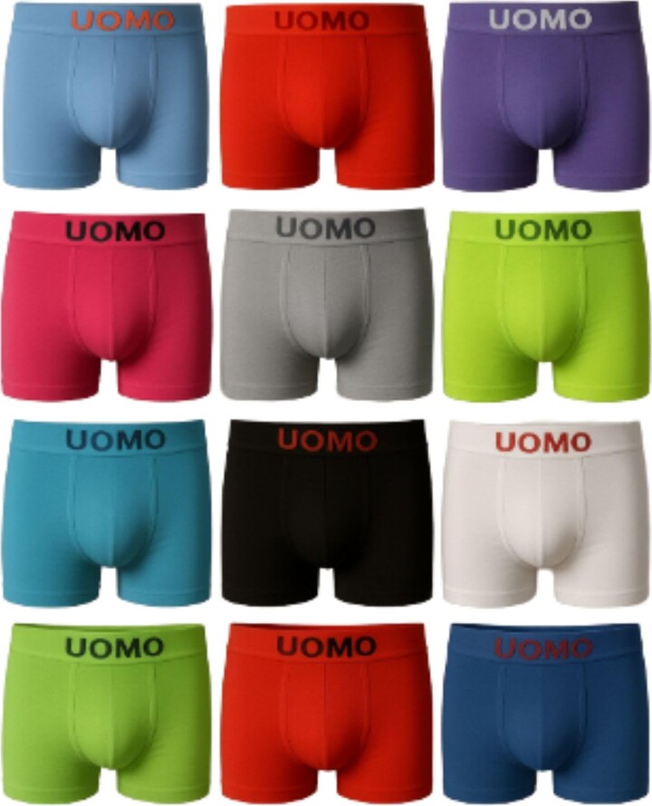 Uomo SaoTi 12 Microfiber Boxers for Men Seamless ShopStyle