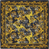 Thumbnail for your product : Versace Jeans Couture Black & Gold Regalia Baroque Logo Scarf