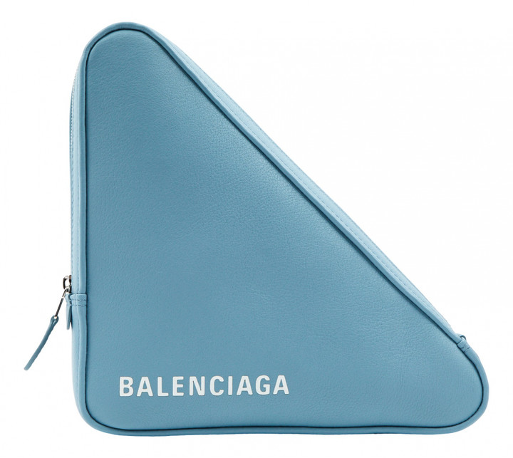 balenciaga blue triangle bag