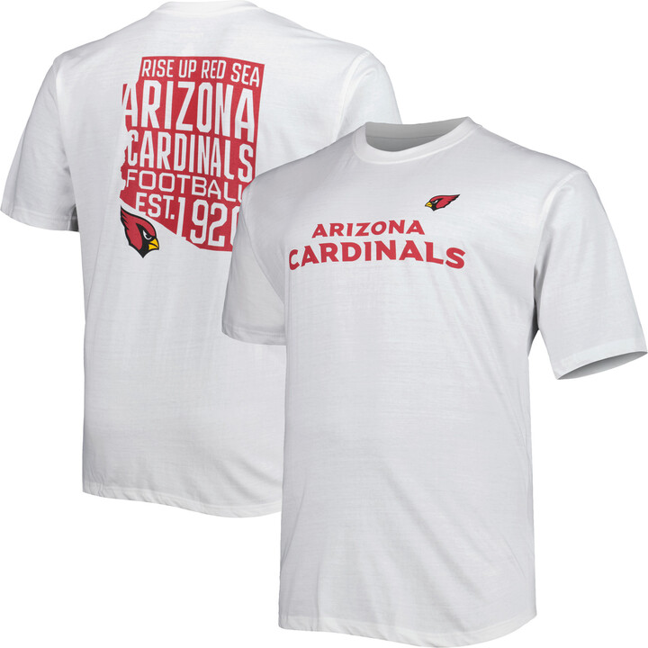 Men's White Arizona Cardinals Big & Tall Hometown Collection Hot Shot T-Shirt