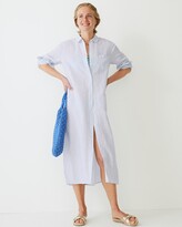 Thumbnail for your product : J.Crew Long beach shirt in striped linen-cotton blend