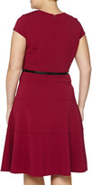 Thumbnail for your product : Sharagano Tiered Knit Short-Sleeve Dress, Women's, Red