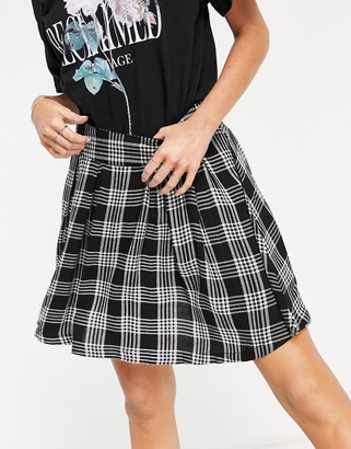 Wednesday's Girl mini pleated skirt in vintage check
