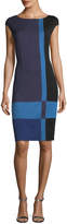 St. John Collection Colorblock Milano Knit Dress