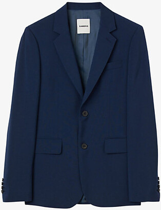 Sandro Men's Solid Classic Fit Suit Jacket - Blue - Size 46 - Light Blue