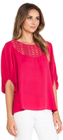 Thumbnail for your product : Catherine Malandrino Galena Drop Shoulder Oversized Silk Blouse