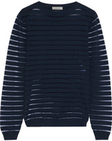 Thumbnail for your product : Nina Ricci Mesh-trimmed Knitted Sweater