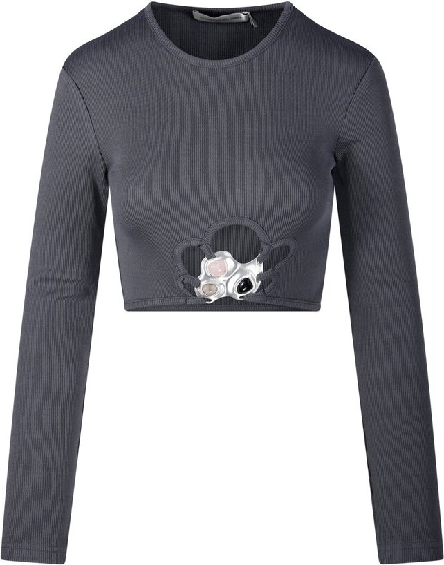 Christopher Esber Trio Stone Cropped Asymmetric Top