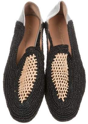 Clergerie Woven Raffia Loafers