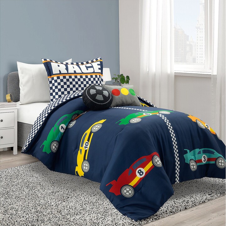 Lush Decor Racing Cars Oversized Comforter 4-pc Twin by Lu sh Decor