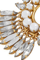 Thumbnail for your product : Elizabeth Cole Simcha 24-karat Gold-plated, Faux Pearl And Swarovski Crystal Earrings
