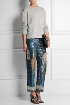 Thumbnail for your product : Ashish Sequined distressed low-rise boyfriend jeans