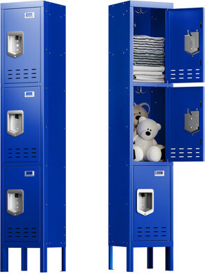 HomeNest Locker Metal Storage Cabinet, Steel Office Storage Lockable ...