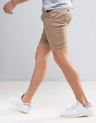 ASOS Design 2 Pack Skinny Chino Shorts In Navy & Stone Save