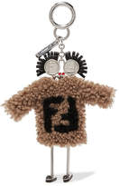 Thumbnail for your product : Fendi Shearling And Leather Keychain