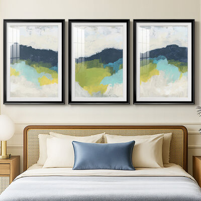 Hokku Designs Valley Grandure I -Custom Framed Premium Print W Matt - 3 Pieces