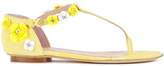 Boutique Moschino floral applique flat sandals