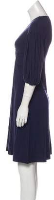 Just Cavalli Long Sleeve A-Line Dress Blue Long Sleeve A-Line Dress