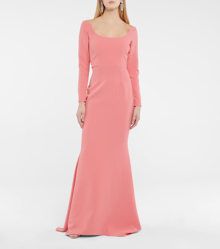 Safiyaa Diana off-shoulder crepe gown - ShopStyle Formal Dresses