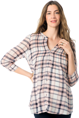 A Pea in the Pod Button Front Maternity Blouse