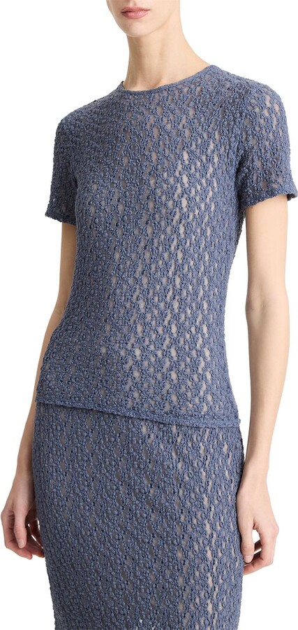 Vince Floral Smocked Pullover