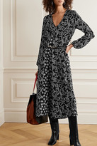 Thumbnail for your product : Stine Goya Leila Paneled Printed Cloque Midi Dress