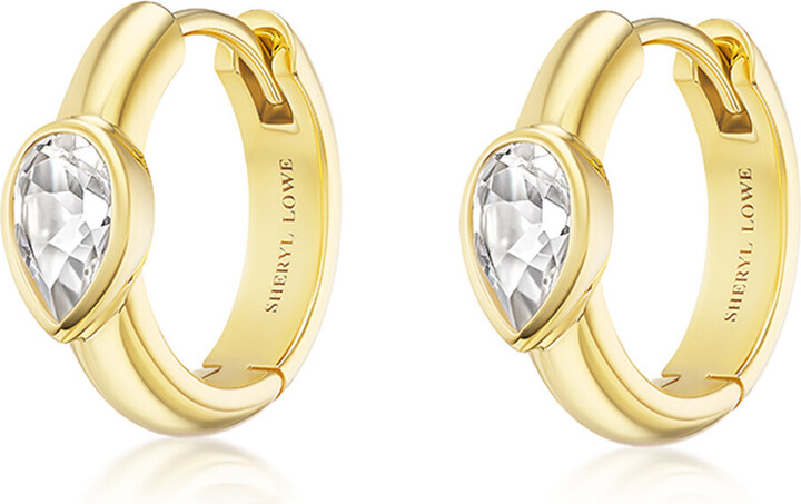 Sheryl Lowe 14K Yellow Gold Crystal And Diamond Earrings