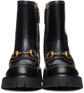 Thumbnail for your product : Gucci Black Horsebit Ankle Boots