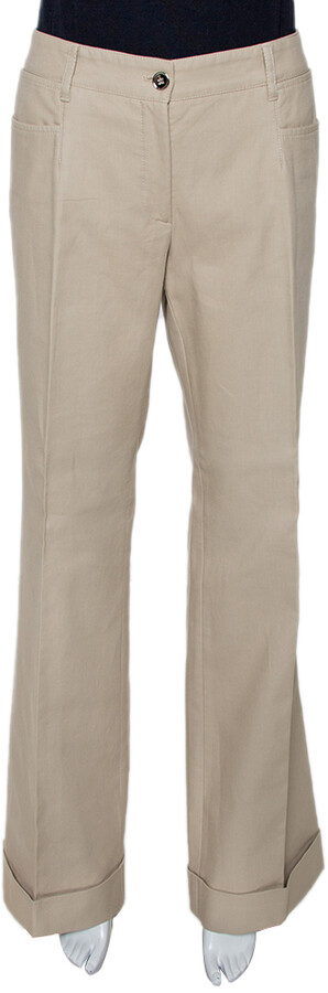 flared pants beige
