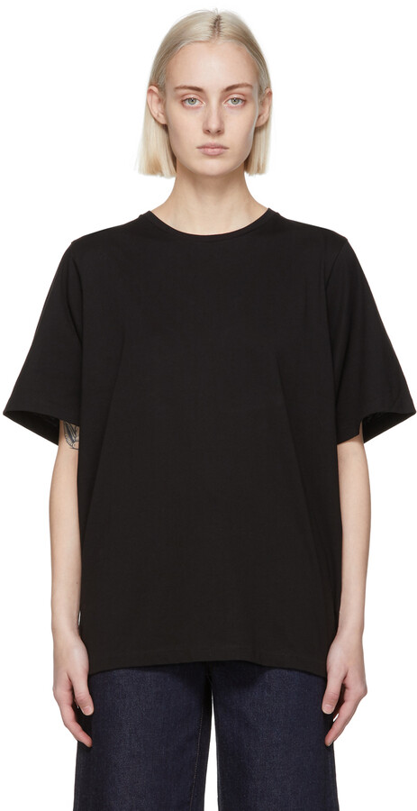 Totême Black Oversized T-Shirt - ShopStyle