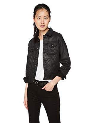 coated denim jacket womens