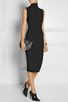 Thumbnail for your product : Victoria Beckham Silk and wool-blend turtlneck dress