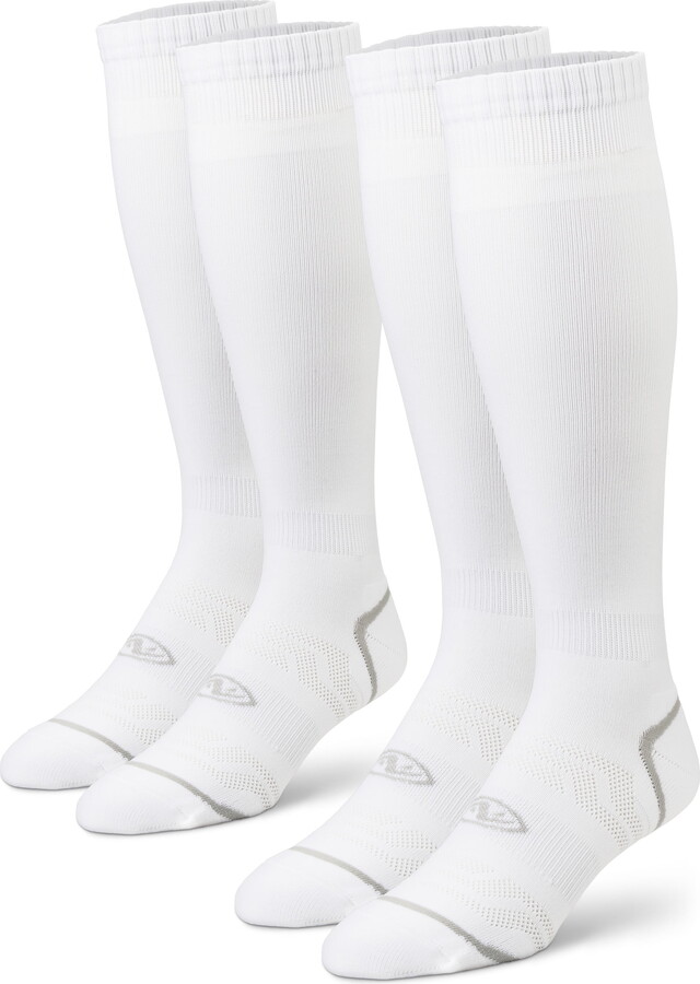 Athletics Works Soccer Socks, 2 pack White Unisex, Medium Women’s 5-10