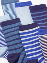 Thumbnail for your product : John Lewis & Partners Kids' Stripe Socks, Pack of 7, Blue