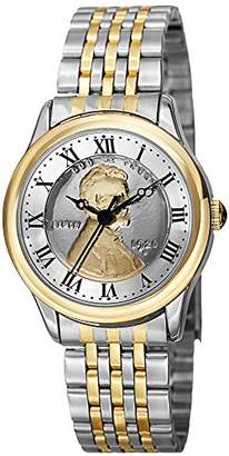 August Steiner Women's CN011TTG Yellow Gold and Silver Quartz Watch with Lincoln Wheat Penny Dial and Two Tone Bracelet