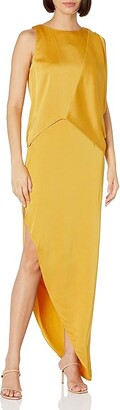 Halston Women's A-Line (Marigold) Women's Dress
