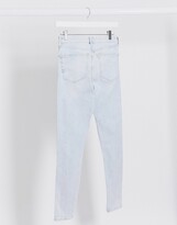 Thumbnail for your product : Topshop jamie double knee rip jeans in super bleach