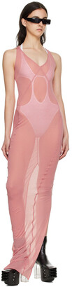 Rick Owens Pink Cotton Maxi Dress