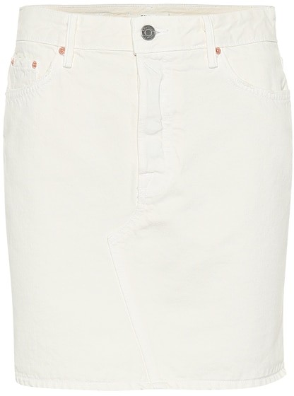 jen7 white denim skirt
