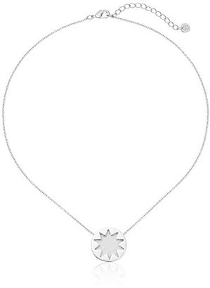 House Of Harlow Mini Sunburst Silver Tone Pendant Necklace