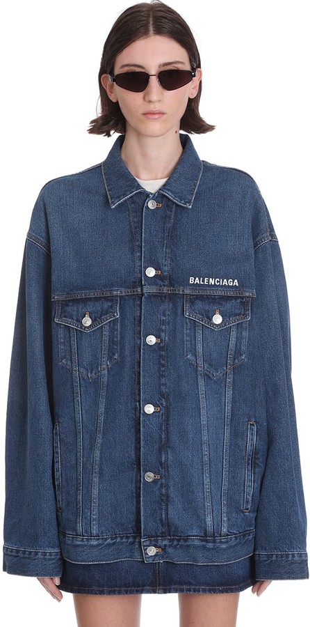 balenciaga jean jacket womens