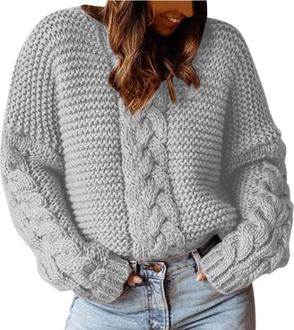 Long Grey Sweater Cable Cardigan