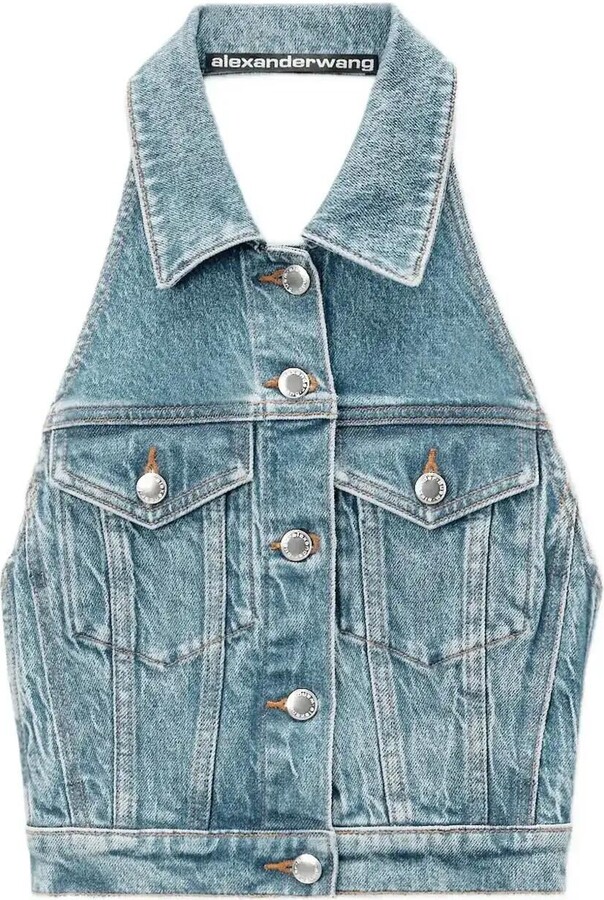 Alexander Wang Halterneck Denim Vest