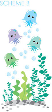 Wall Decal Source Jellyfish and Bathroom Under the Sea Vinyl Wall Decal