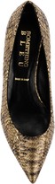 Thumbnail for your product : Something Bleu Belles Snake Embossed Pointed Toe Pump