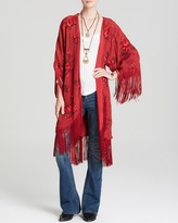 Thumbnail for your product : Free People Kimono - Floral Embroidered