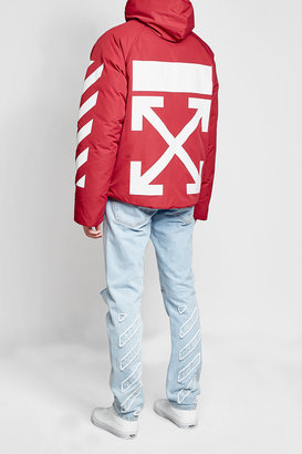 Off-White Down Jacket with Hood