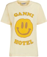 Thumbnail for your product : Ganni Logo printed organic cotton t-shirt