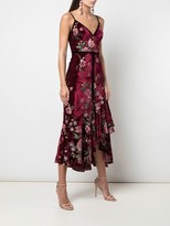 Thumbnail for your product : Marchesa Notte Sleeveless Floral Embroidered Velvety Dress