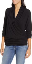 Thumbnail for your product : Loveappella Drape Tie Front Cardigan